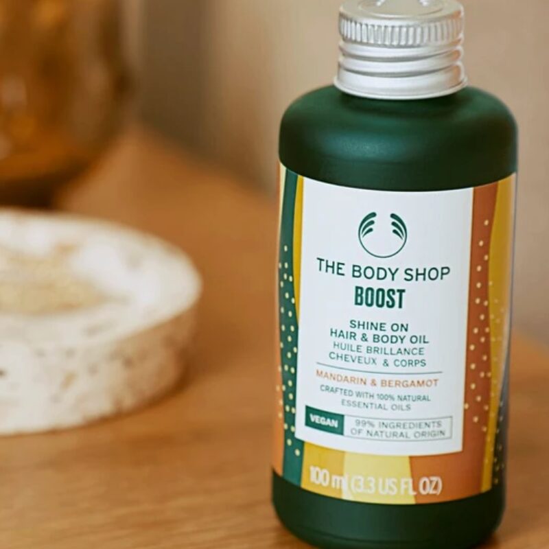 The Body Shop Boost Shine On Hair & Body Oil The Body Shop Boost Shine On Hair & Body Oil