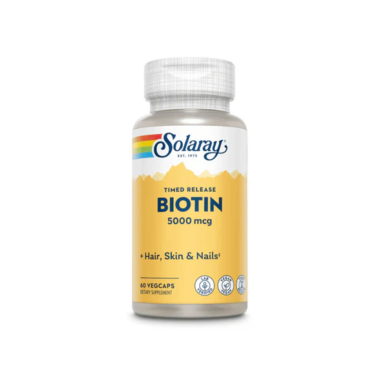 Solaray Biotin Timed Release 5000mcg 60 Capsules Solaray Biotin Timed Release 5000mcg 60 Capsules
