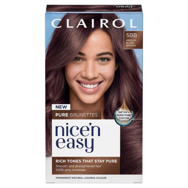 Clairol Nice N Easy Brunette Range 5BB Medium Blush Brown Clairol Nice N Easy Brunette Range 5BB Medium Blush Brown
